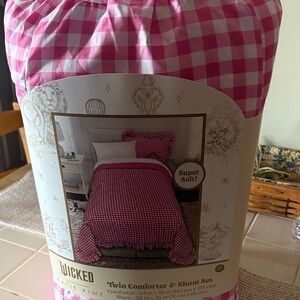 Katie Kime Pink Checkered Comforter Set